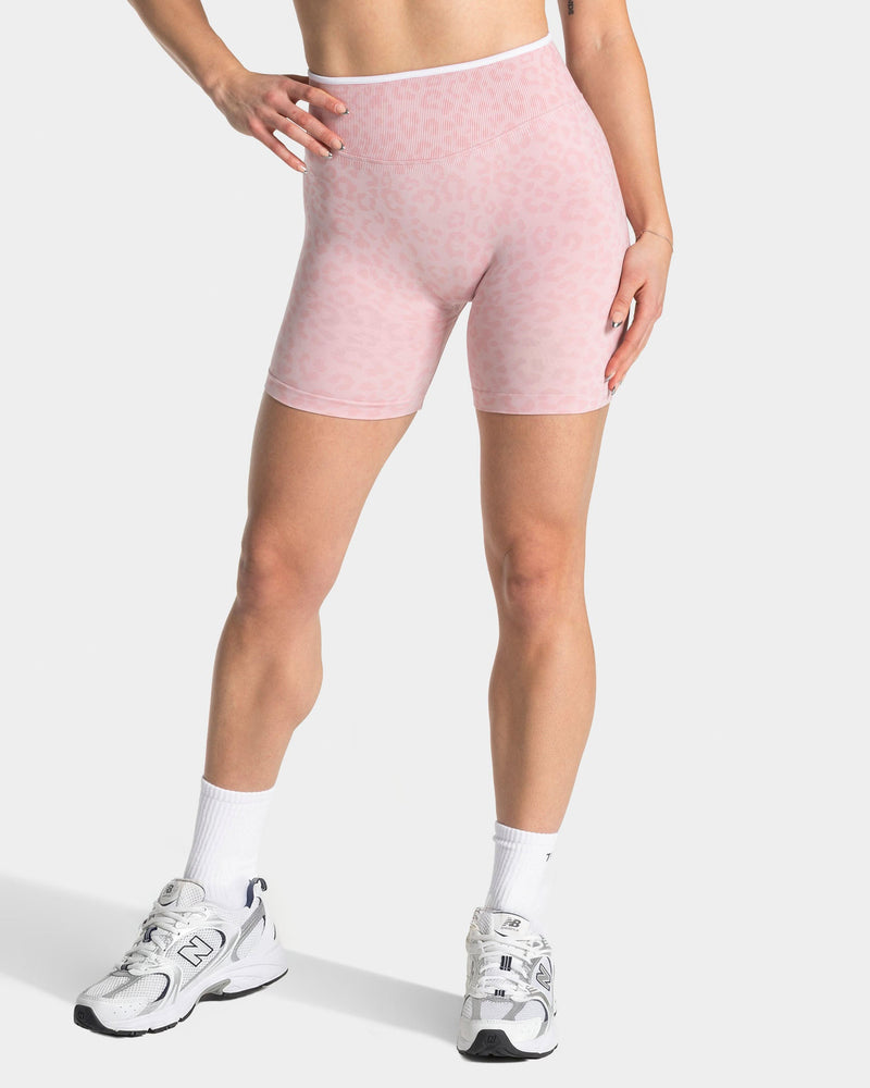 Short Sculpt Scrunch Contrastline « léopard rose »