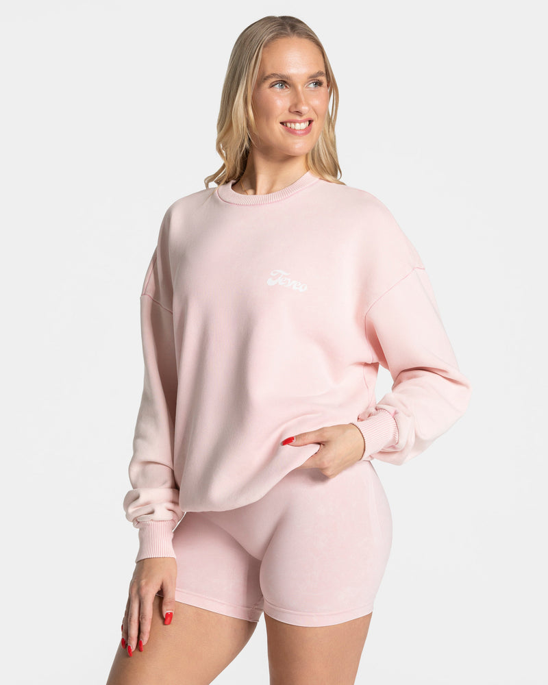 Sweat-shirt Acid Oversized « rose »