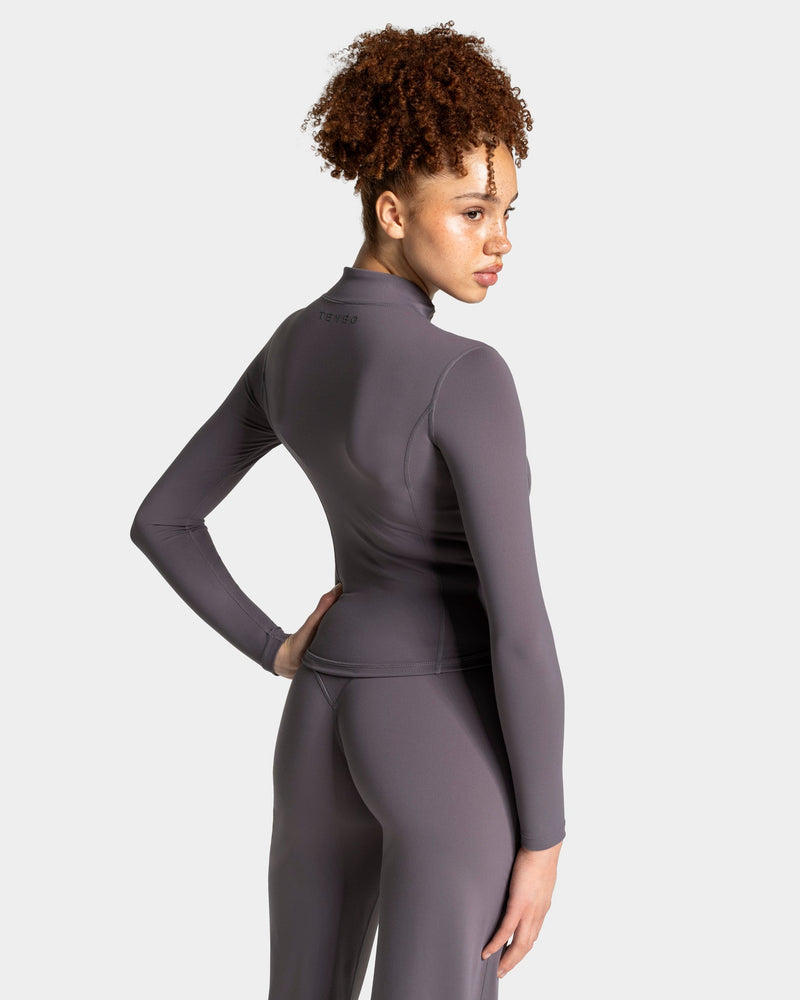 Veste de sport zippée sculptante Allrounder « graphite/dorée »