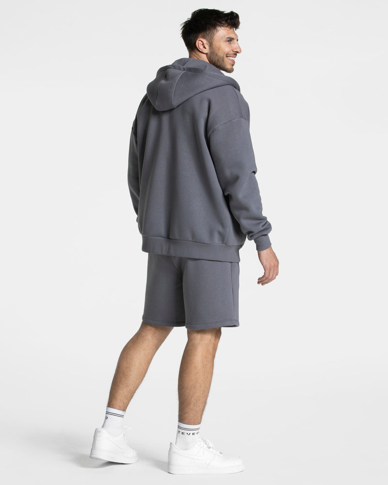 Sweat à capuche zippé oversize Arrival « graphite »
