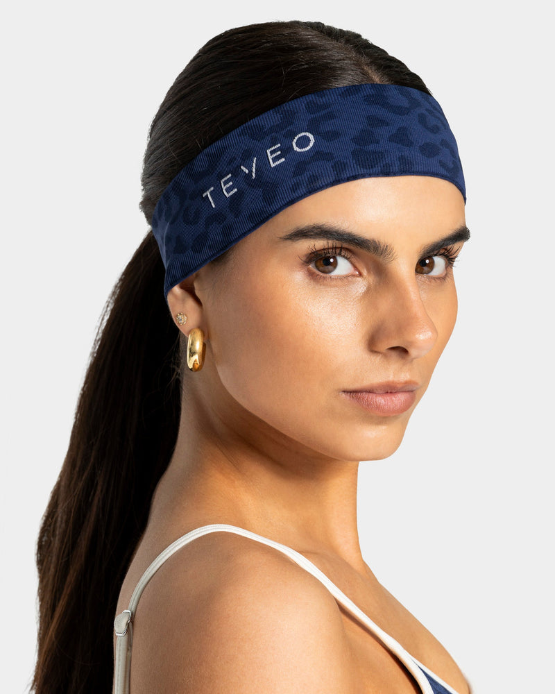 Bandeau Contrastline « Léopard bleu foncé »