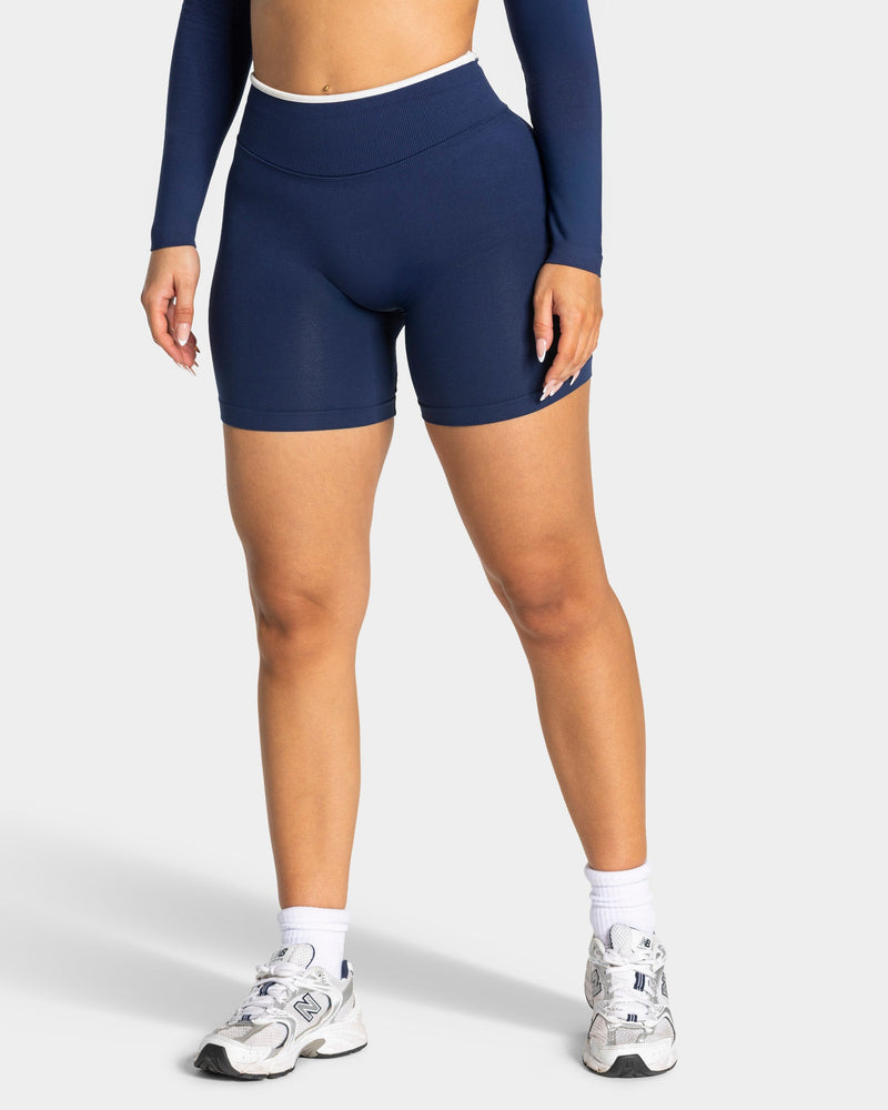 Short Contrastline Sculpt Scrunch « Bleu foncé »