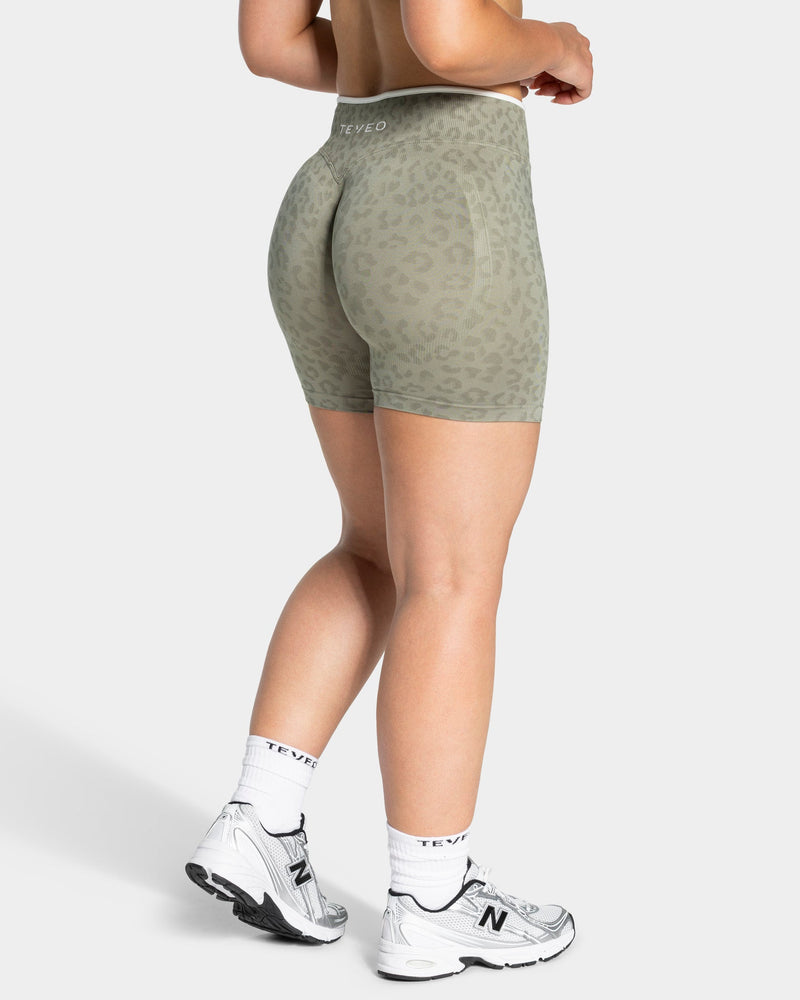 Short Contrastline « Léopard kaki »