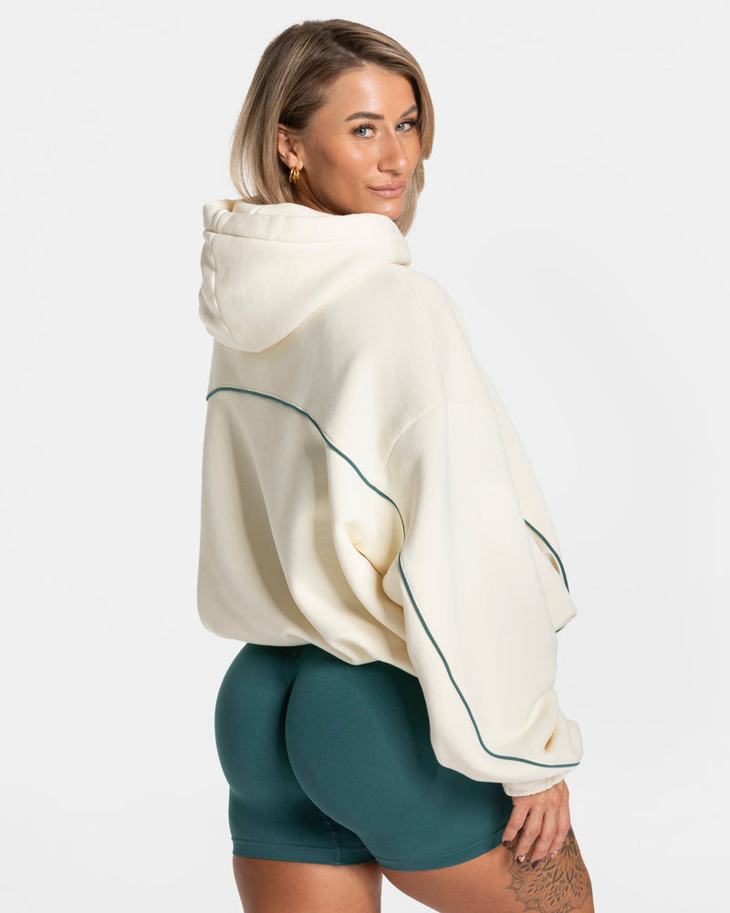 Sweat-shirt Contrastline Hooded « Off White »