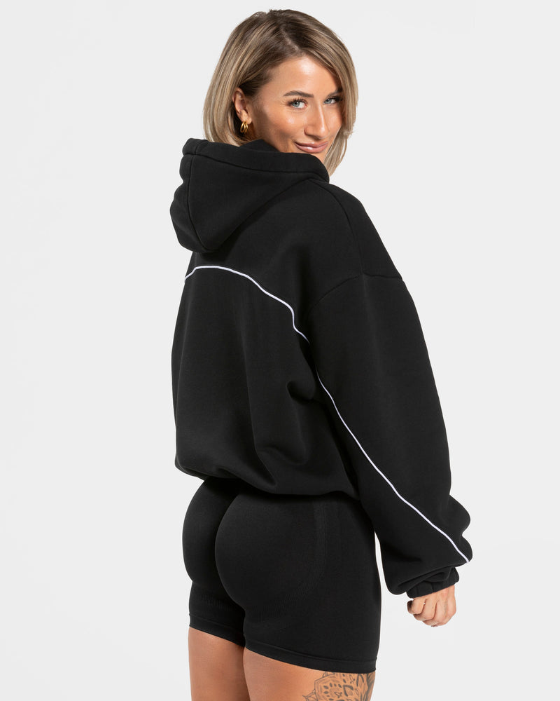 Sweat-shirt Contrastline Hooded « noir »
