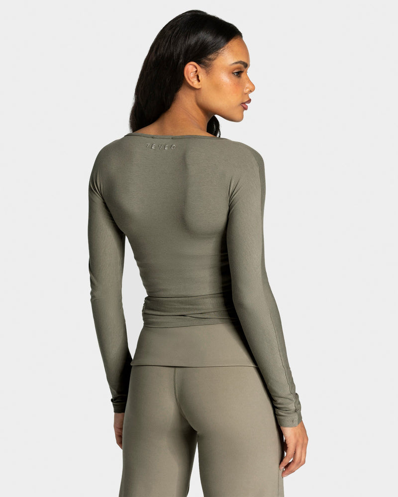 Haut à manches longues Mellow Wrapped « kaki »