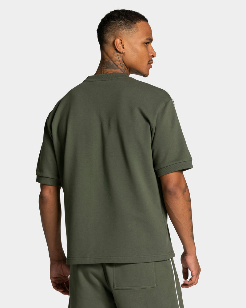 T-shirt oversize Contrastline « kaki »