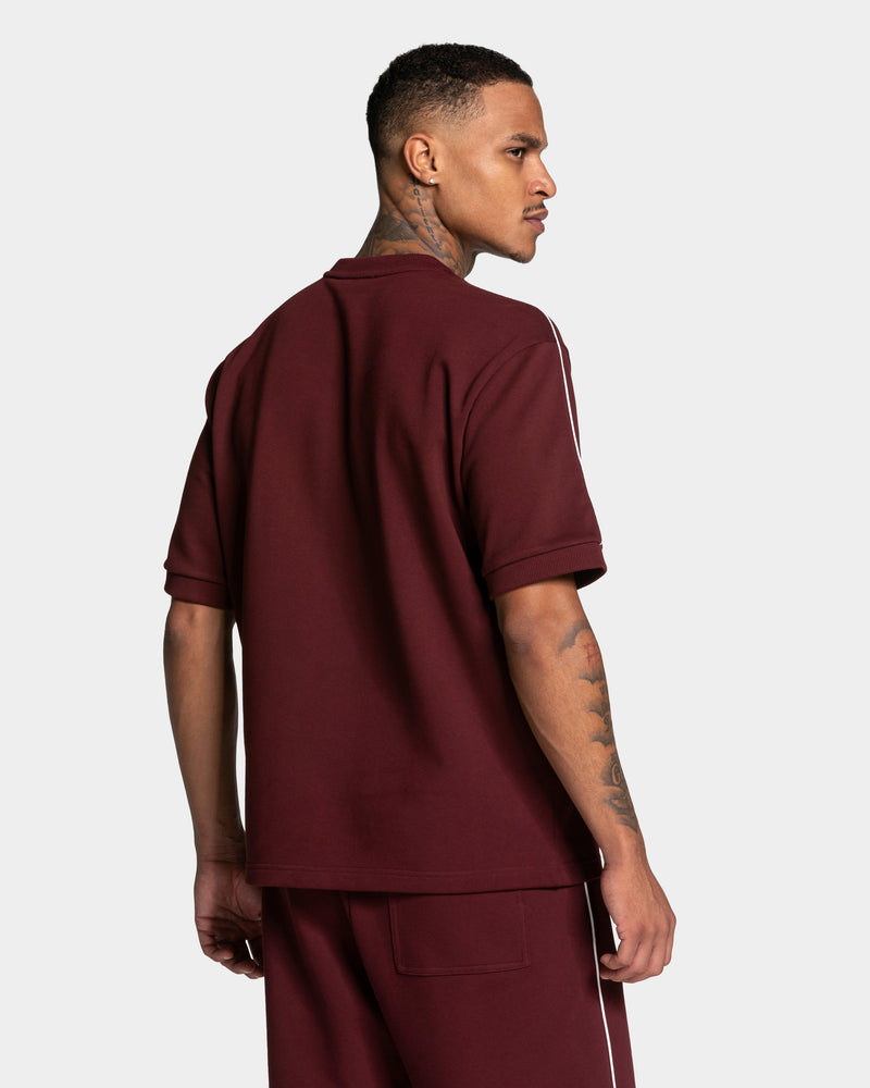 T-shirt oversize Contrastline « bordeaux »
