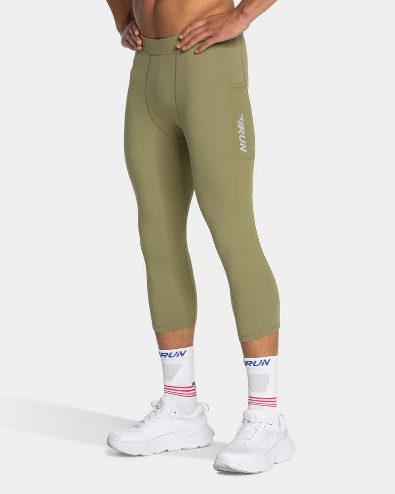 Collant 3/4 RUN « Olive »