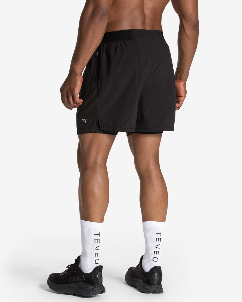 Short 2-en-1 END Running « noir »