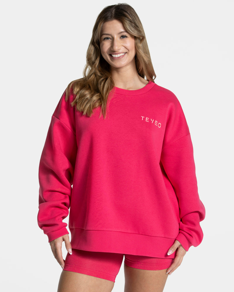 Sweat-shirt oversize Signature « Berry »