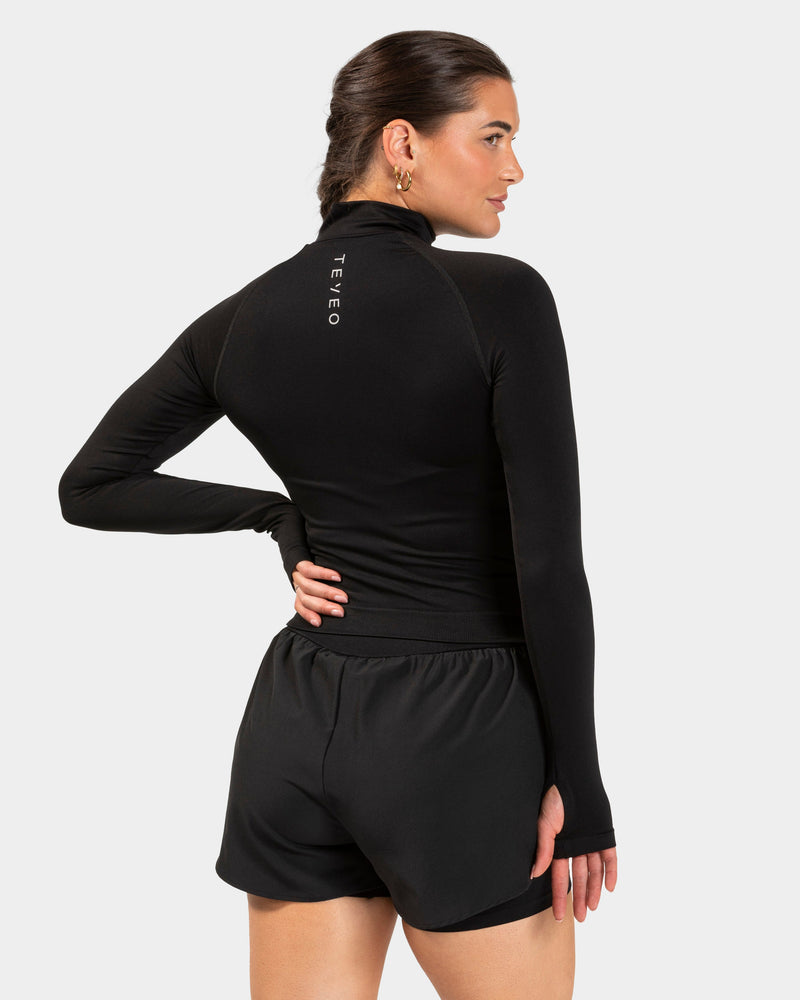Half zip END Running « noir »