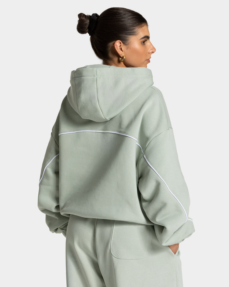 Sweat à capuche Contrastline « pistache »