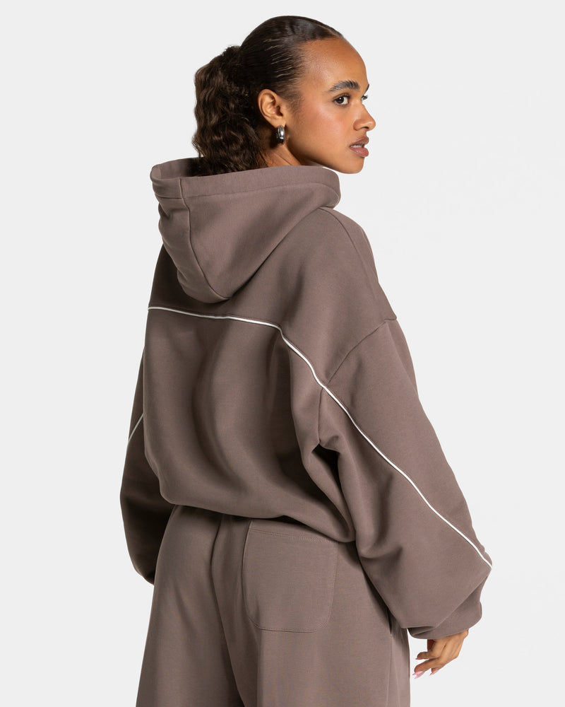 Sweat à capuche Contrastline « moka »