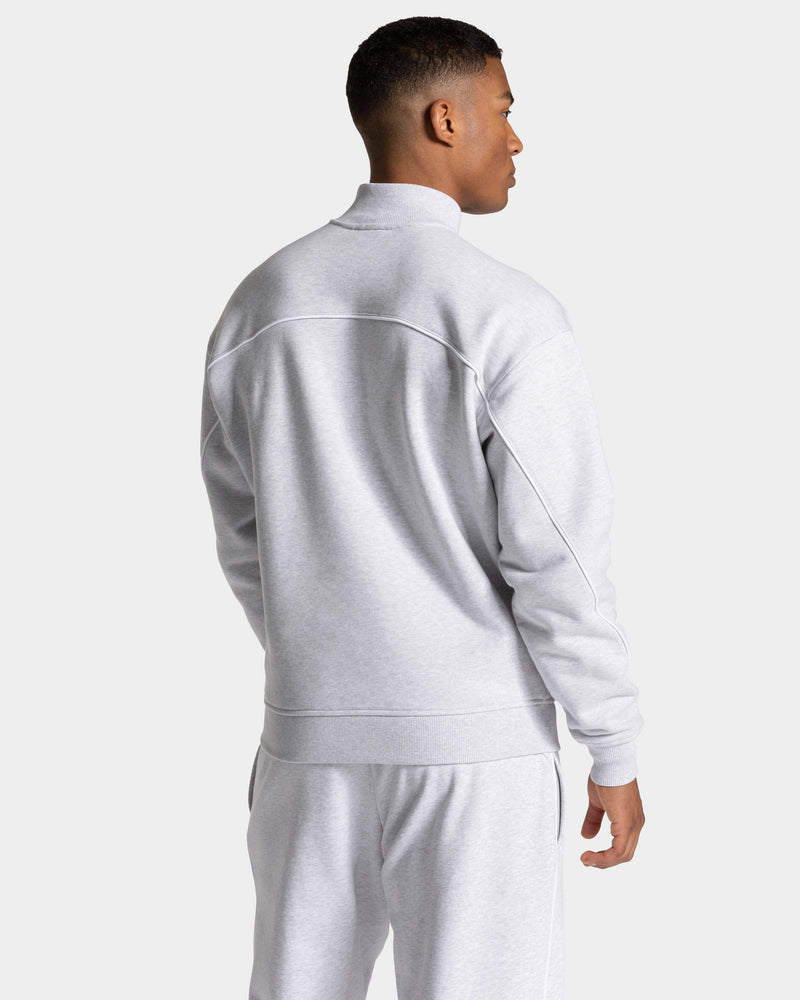Sweat-shirt zippé Contrastline « blanc chiné - blanc »