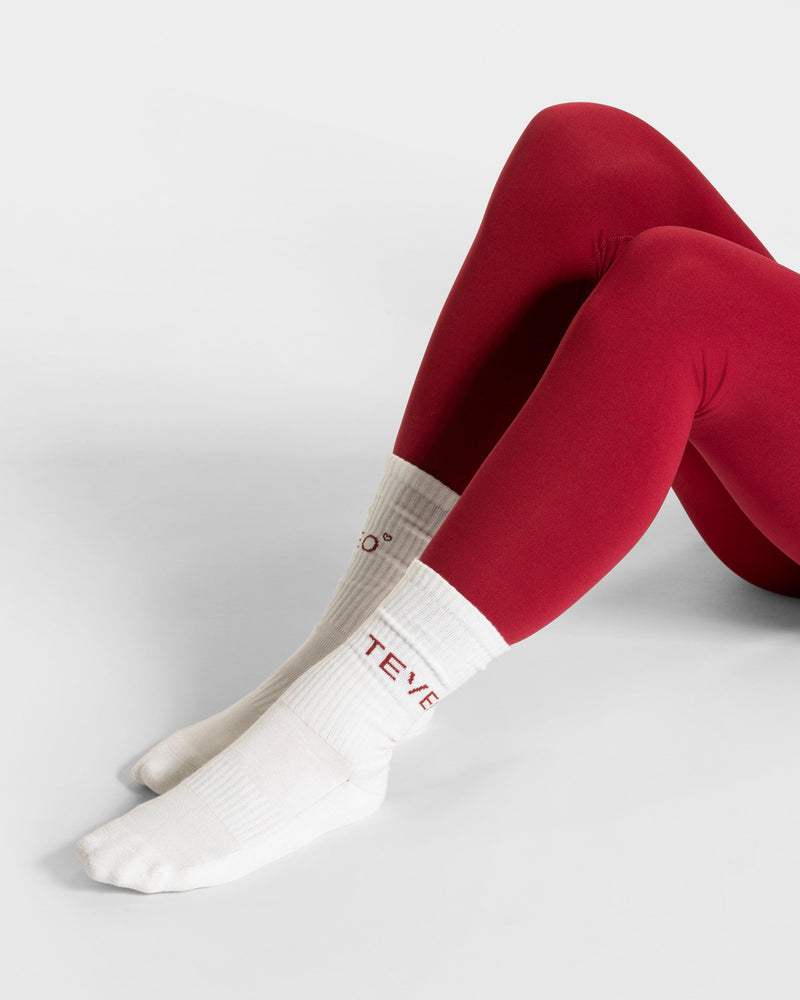 Chaussettes Contrastline (2 paires) « blanc cassé »