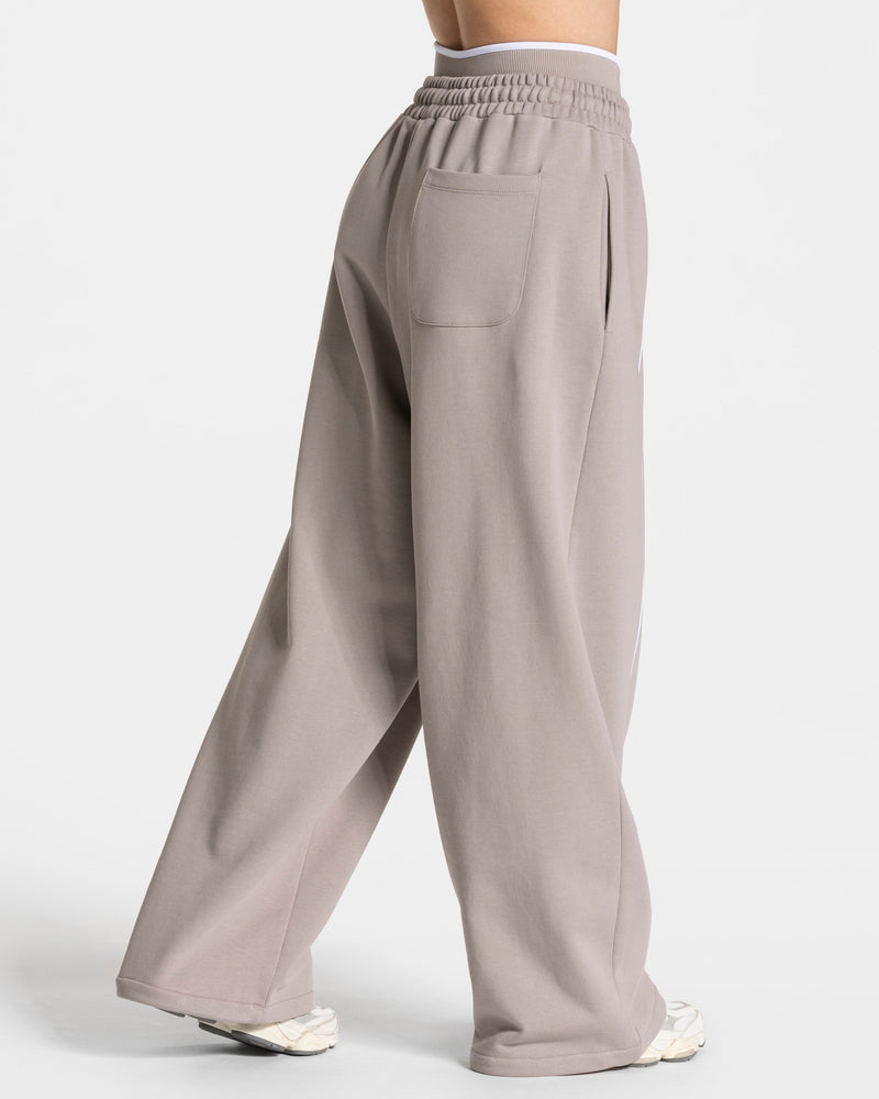 Pantalon de jogging Contrastline Wide Leg « stone »