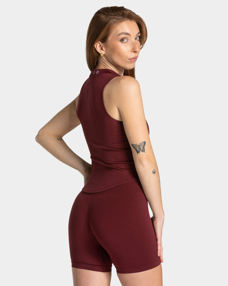 Débardeur zippé Timeless Pro « bordeaux »