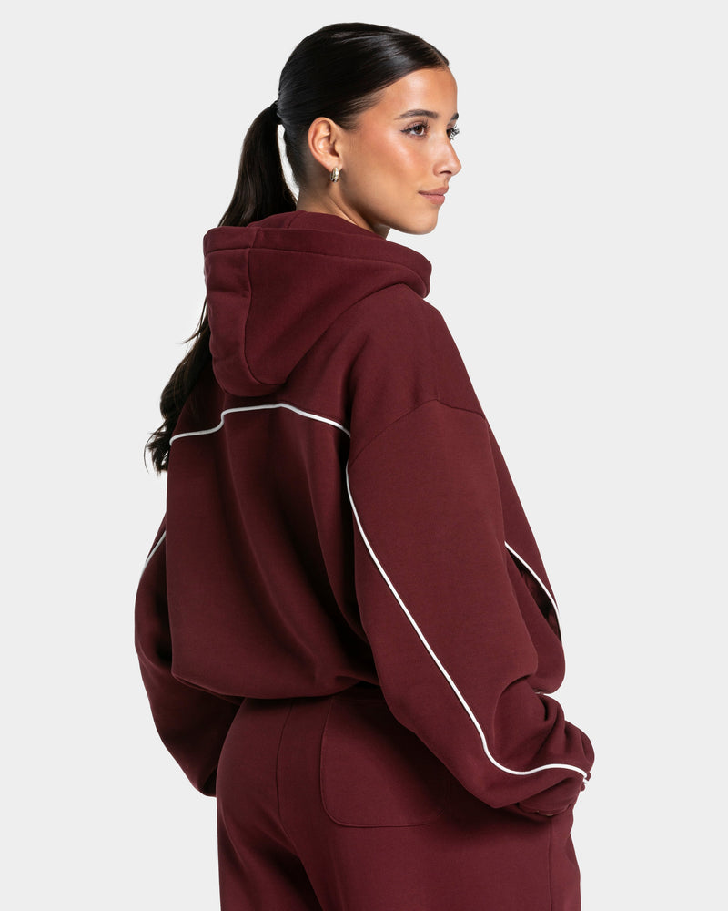 Sweat à capuche Contrastline « bordeaux »