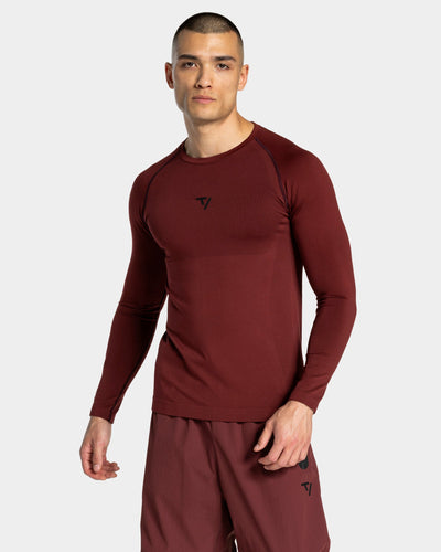 Haut à manches longues Workout sans coutures « merlot »