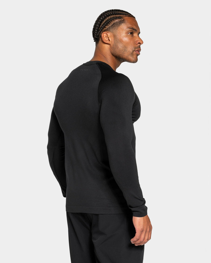 Haut à manches longues Workout sans coutures « noir/anthracite »