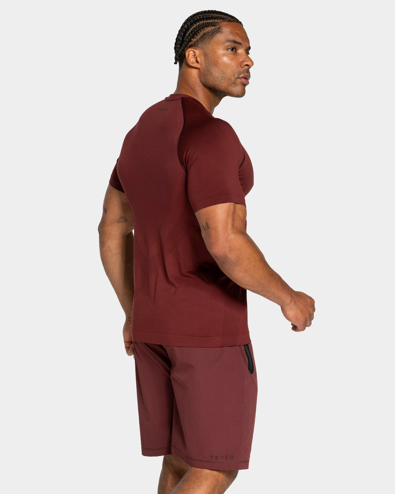T-shirt Workout sans coutures « merlot »