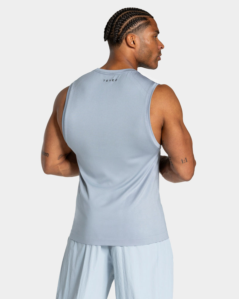 Débardeur Workout sans coutures « bleu acier »