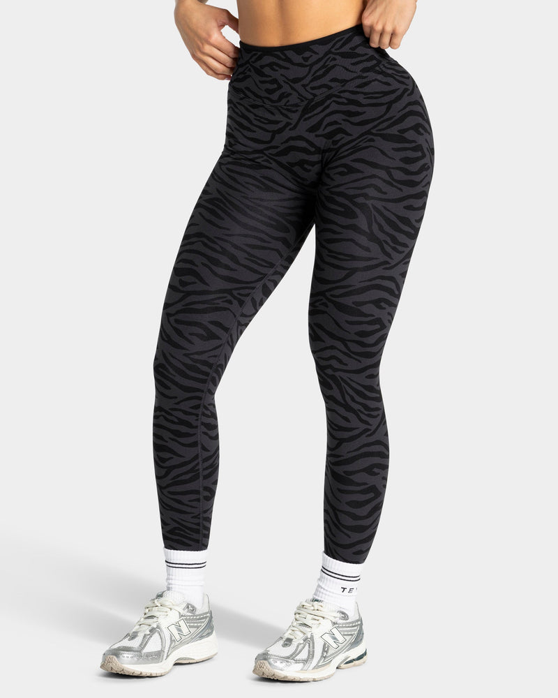 Legging Sculpt Scrunch Contrastline « zèbre noir »