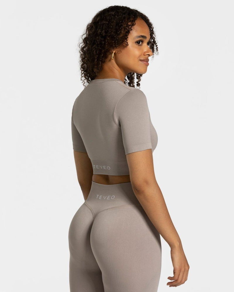 Crop top Sensation « gris-pierre »