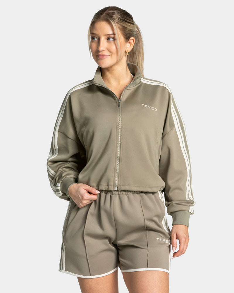 Veste de sport zippée et courte Club « kaki »
