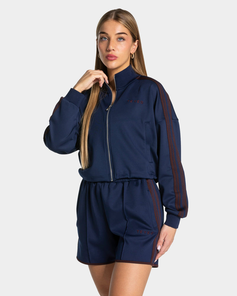 Veste de sport zippée et courte Club « Bleu foncé »