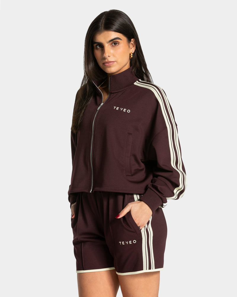 Veste de sport zippée et courte Club « Merlot »