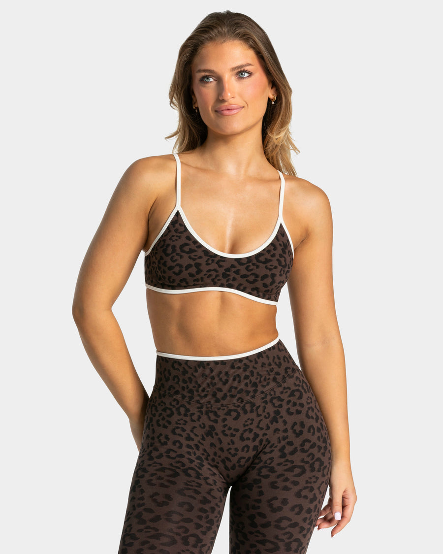 Brassière Contrastline « léopard Espresso »