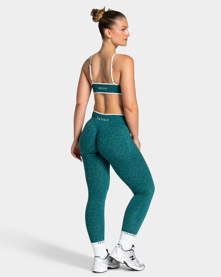 Legging Sculpt Scrunch Contrastline « Léopard Petrol »
