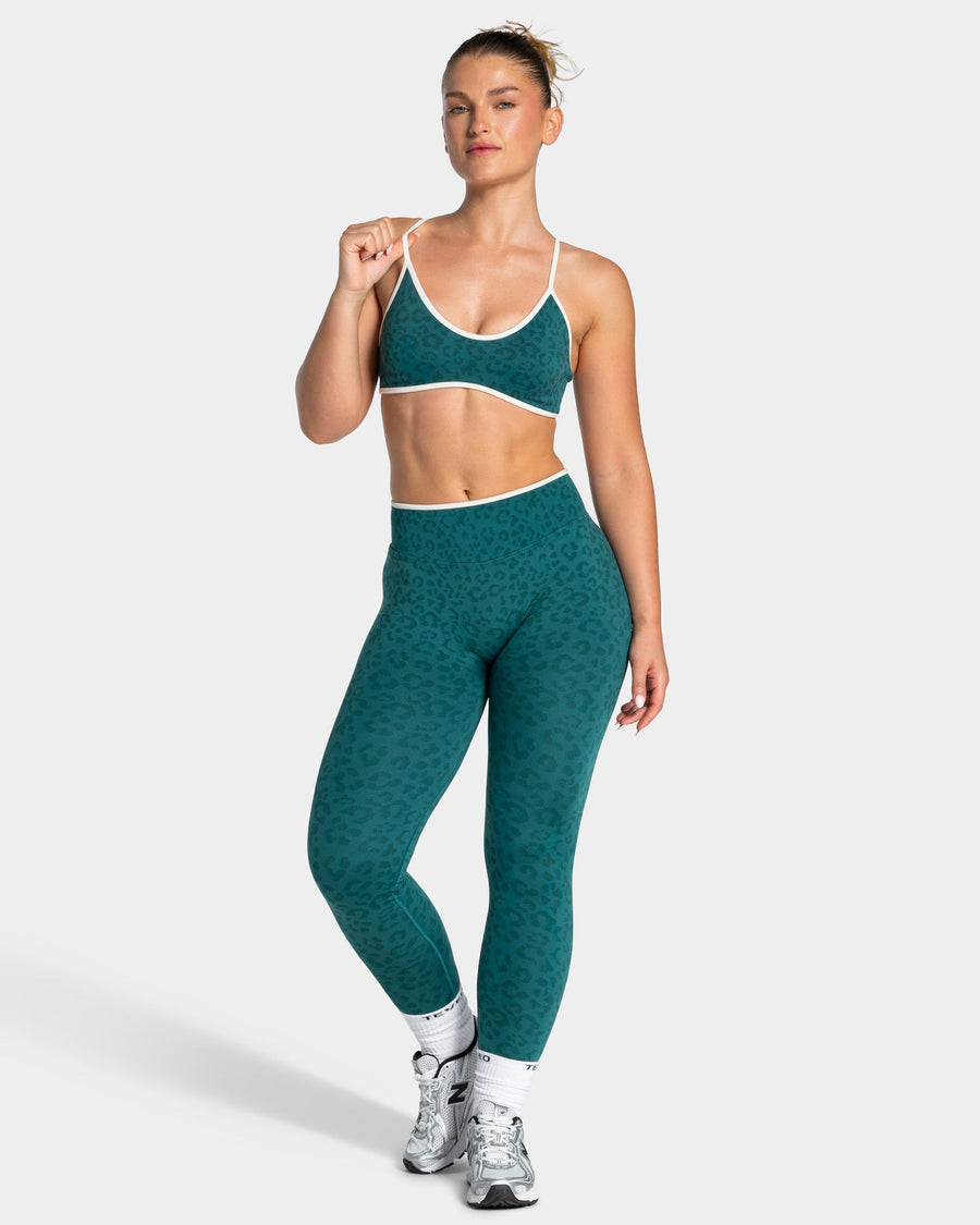 Legging Sculpt Scrunch Contrastline « Léopard Petrol »