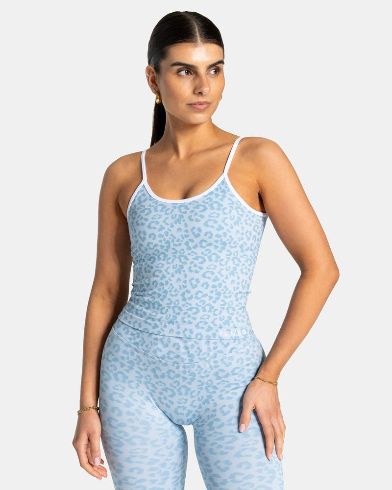 Caraco Contrastline « Léopard bleu layette »