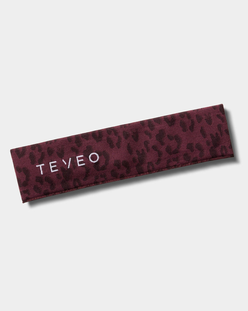 Bandeau Contrastline « léopard Merlot »