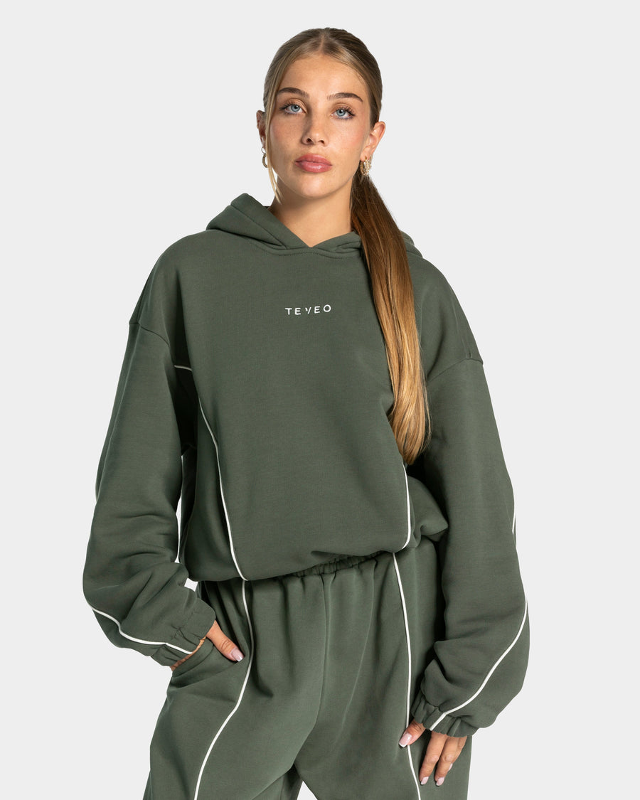 Sweat à capuche Contrastline « kaki »