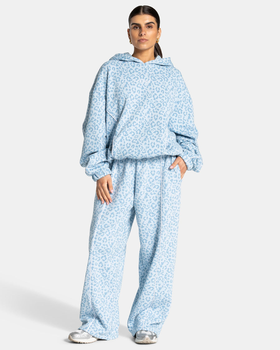 Sweat à capuche Contrastline « Léopard bleu layette »