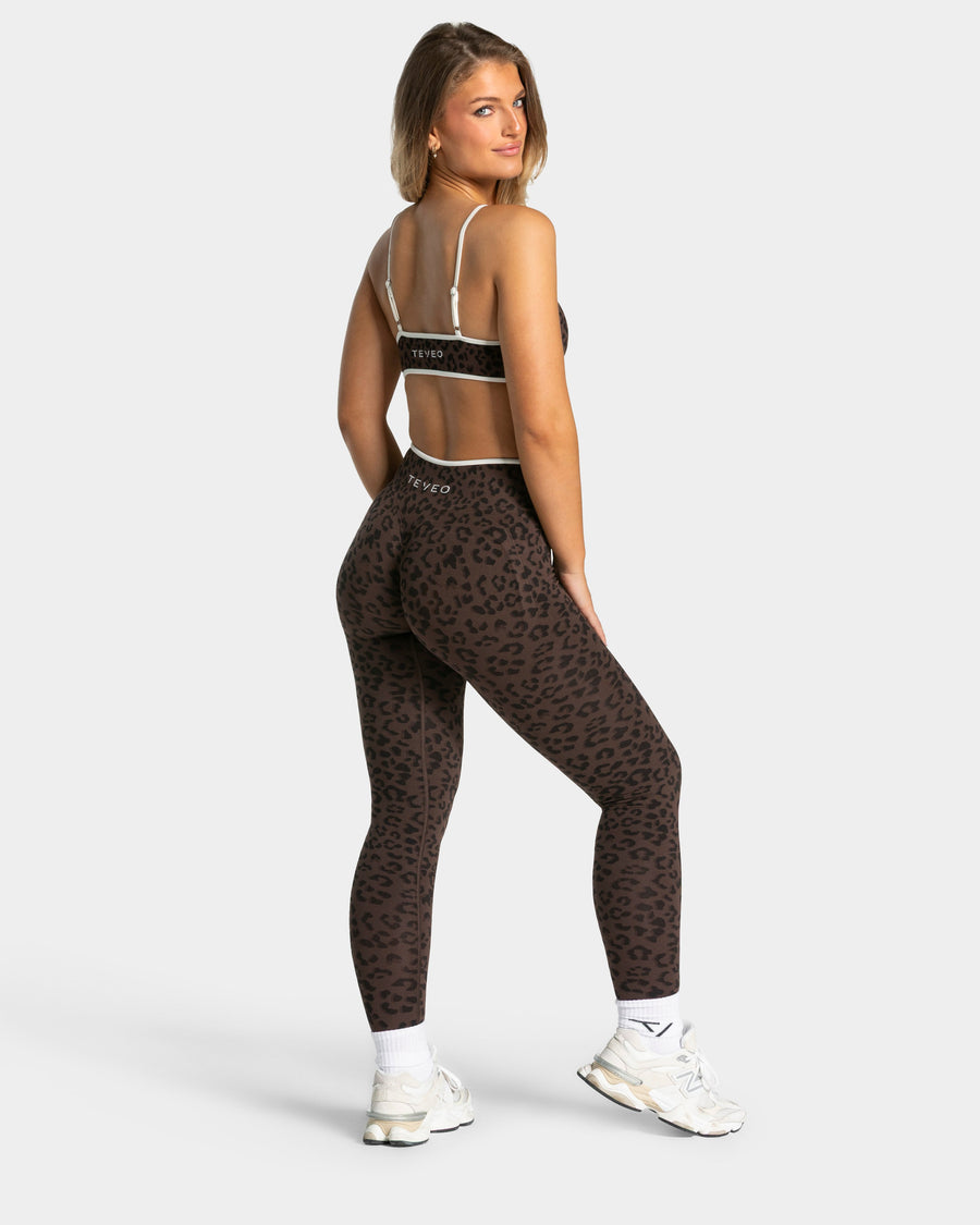 Brassière Contrastline « léopard Espresso »