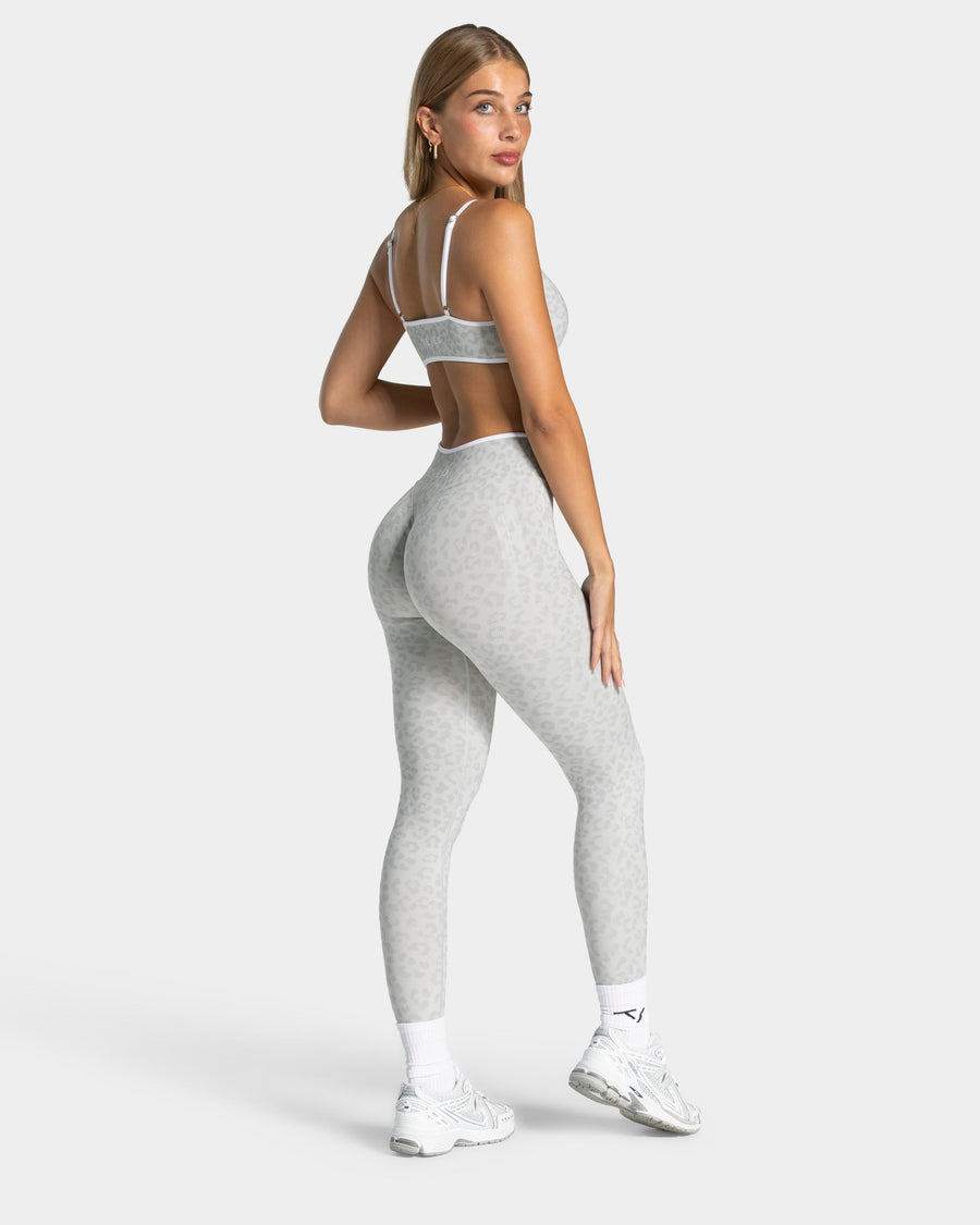 Brassière Contrastline « léopard gris clair »