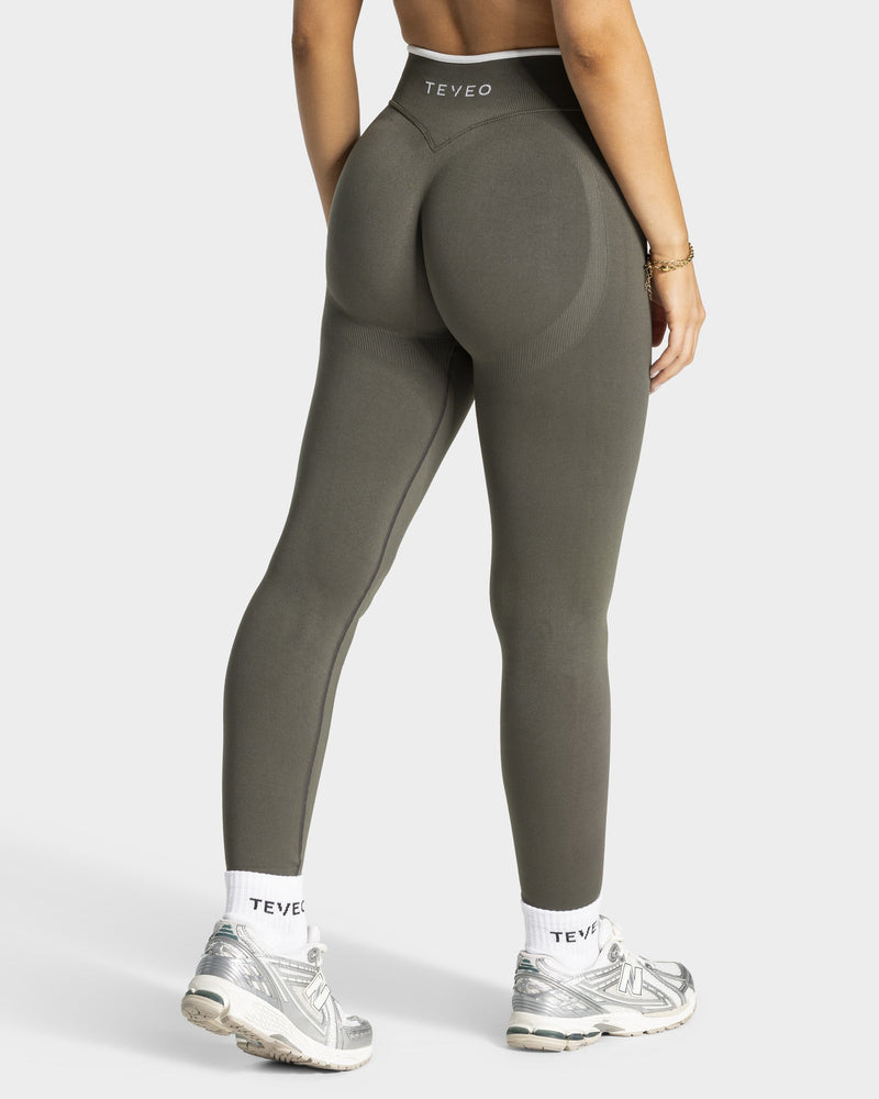Legging Contrastline « kaki »