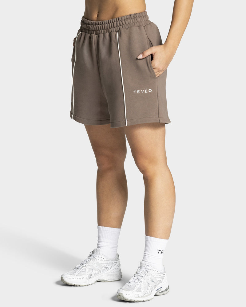 Short oversize Contrastline « moka »