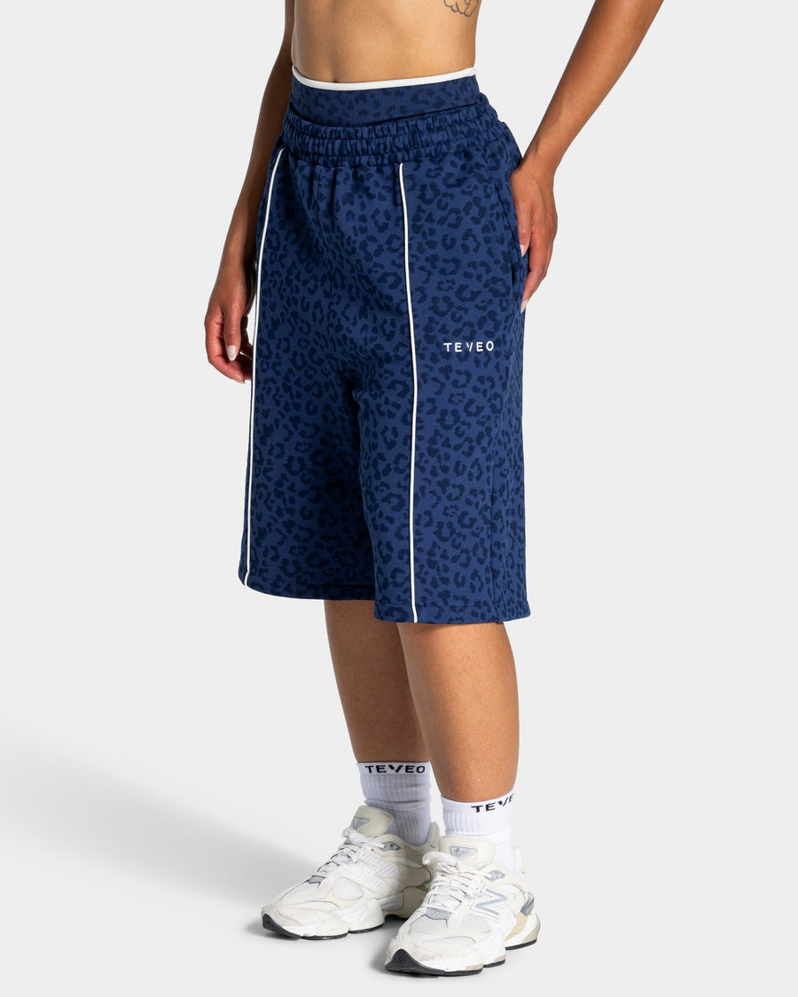 Jort oversize Contrastline « Léopard bleu foncé »