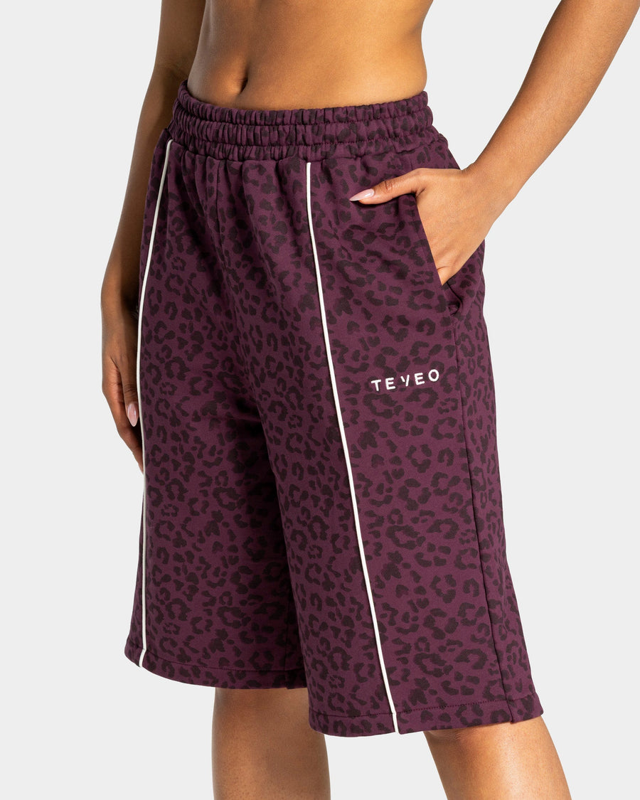 Jort oversize Contrastline « Léopard merlot »