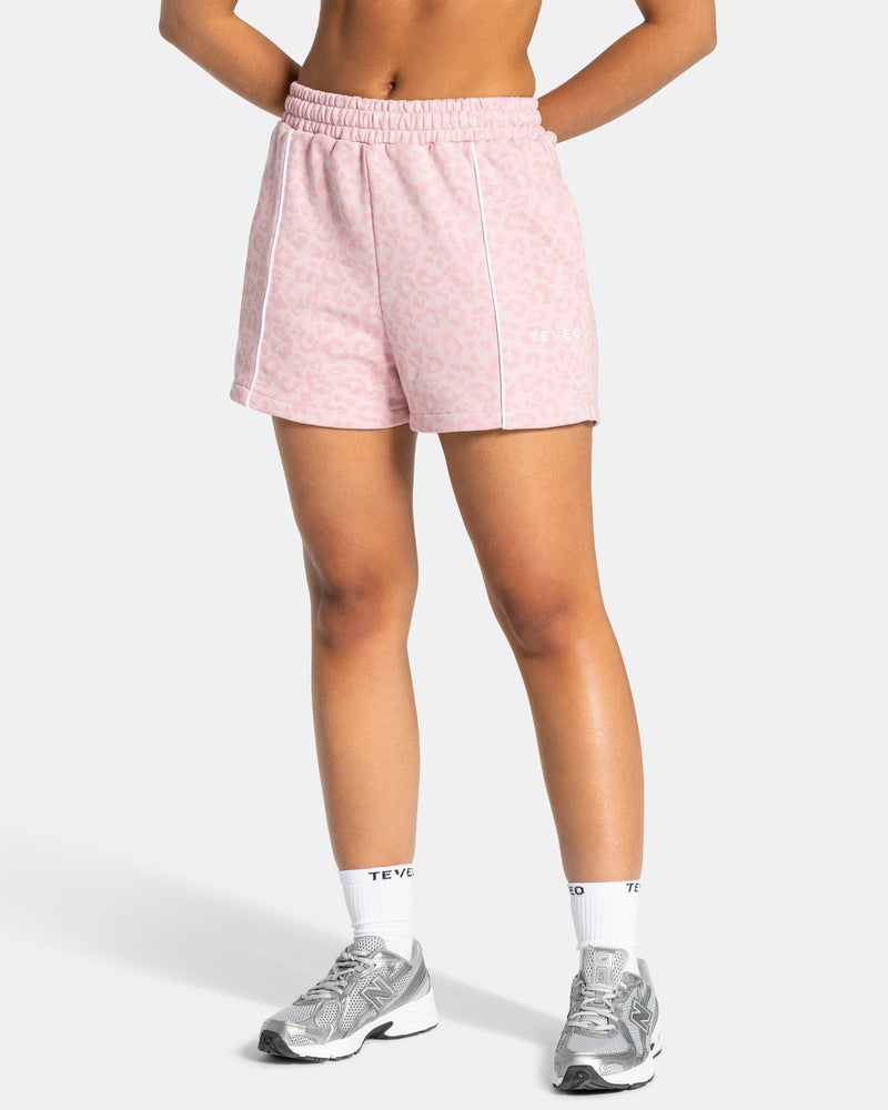 Short oversize Contrastline « Léopard rose »