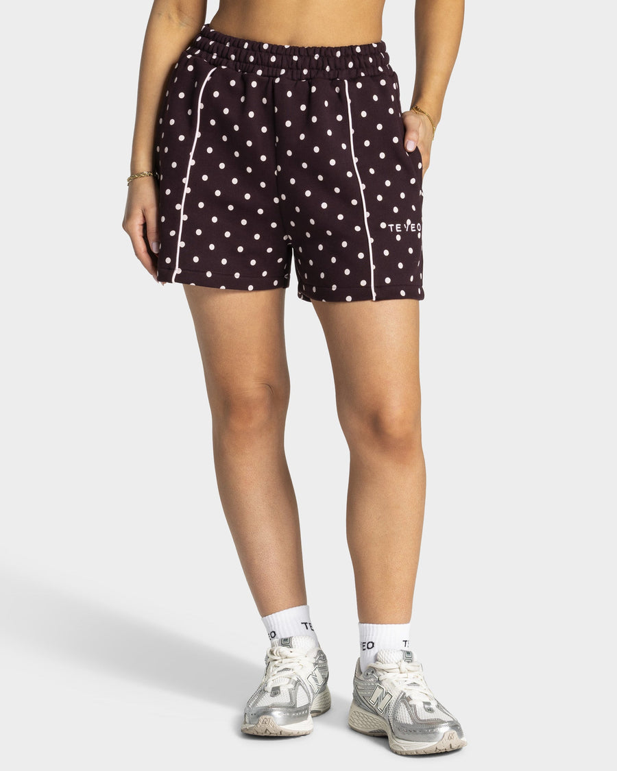Short oversize Contrastline « merlot à pois »