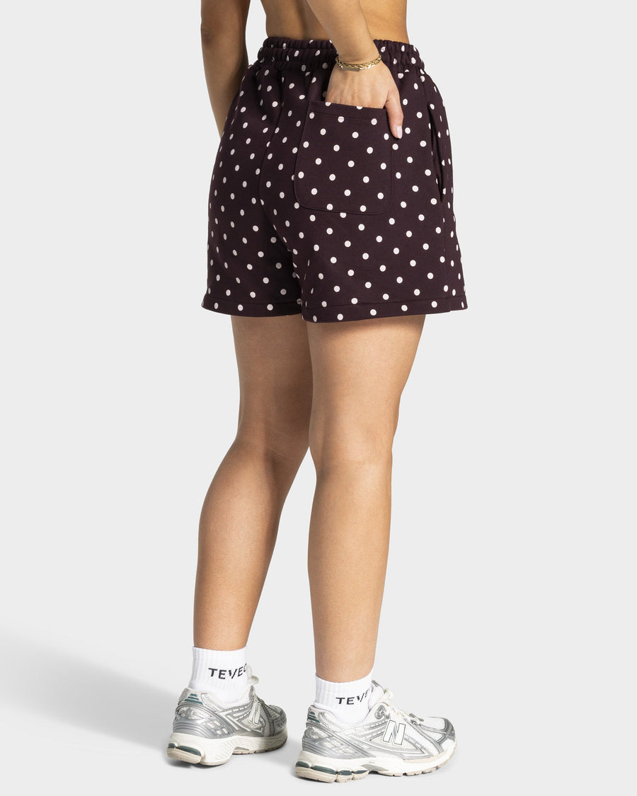 Short oversize Contrastline « merlot à pois »