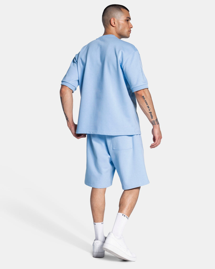 T-shirt oversize Contrastline « bleu layette »