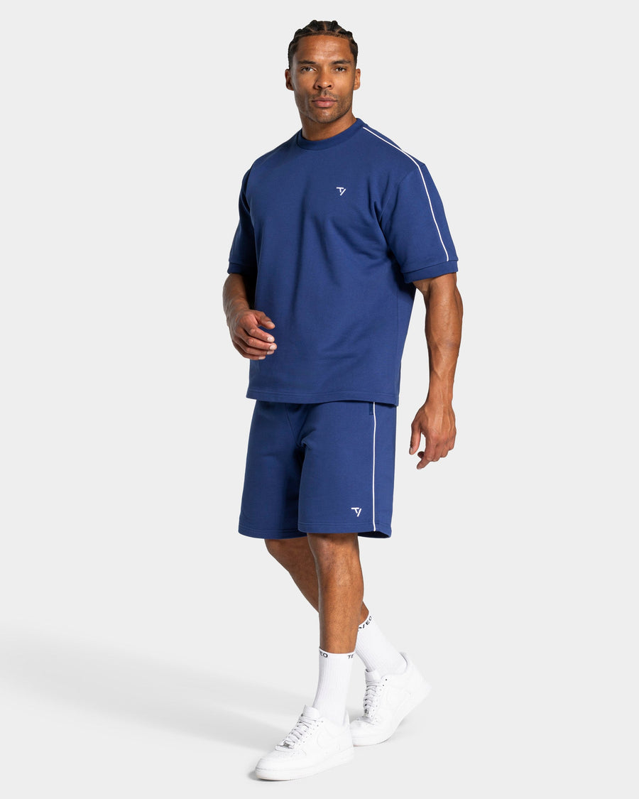 T-shirt oversize Contrastline « indigo »